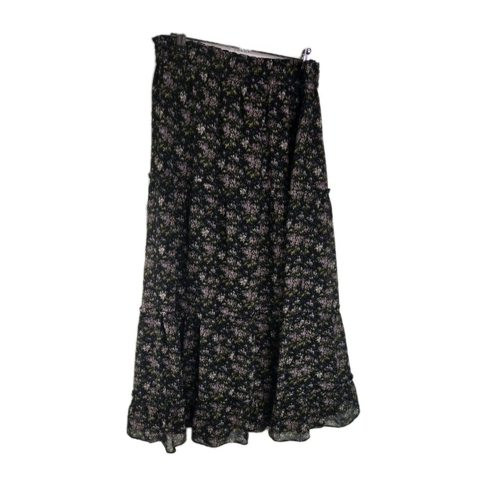 Madewell Crinkle Georgette Tiered Maxi Skirt In Blurred Blooms - Picture 4 of 10